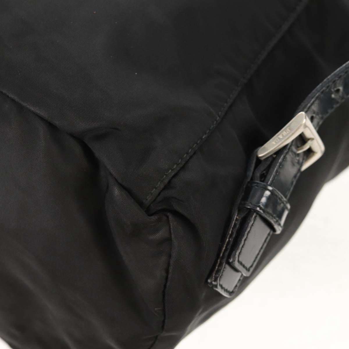 PRADA Backpack Nylon Black Silver Auth bs31715