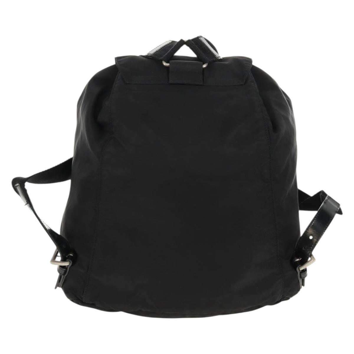 PRADA Backpack Nylon Black Silver Auth bs31715