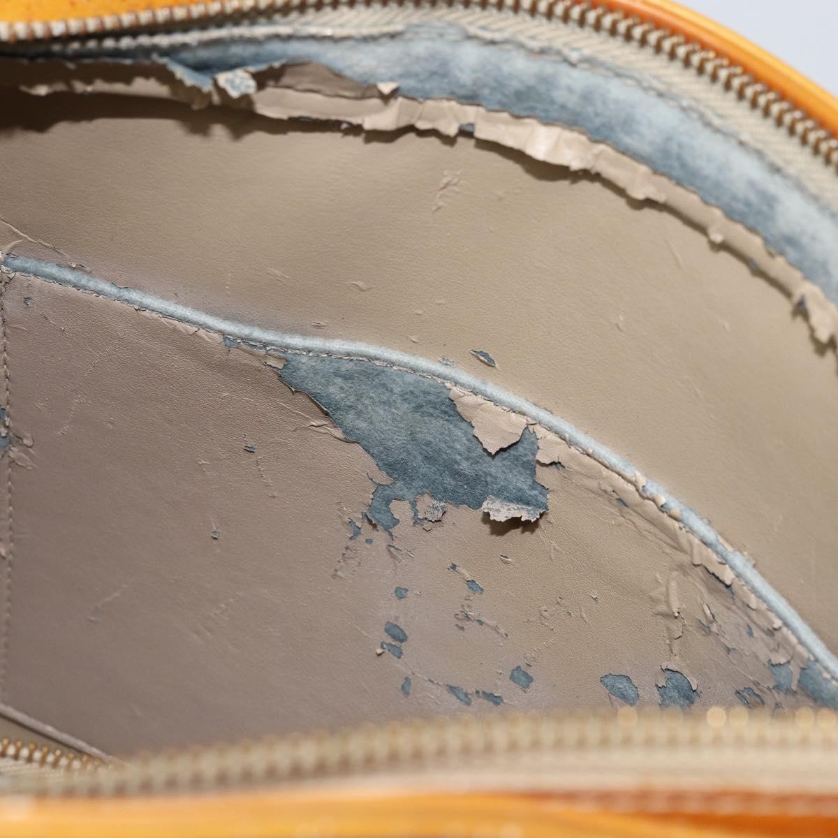 LOUIS VUITTON Monogram Vernis Houston Hand Bag Beige M91004 LV Auth bs31721