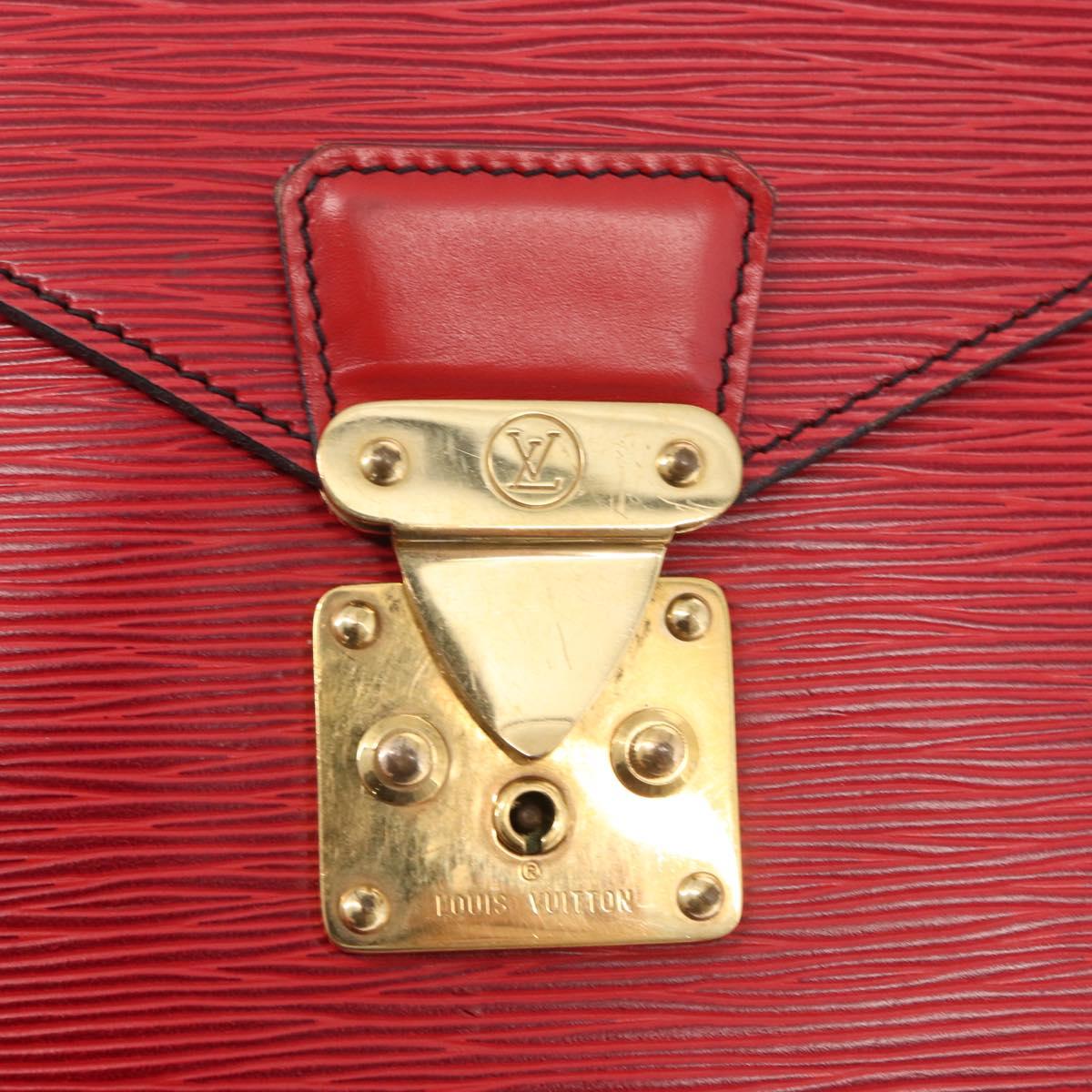 LOUIS VUITTON Epi Serviette Conseiller Business Bag Red M54427 LV Auth bs31722