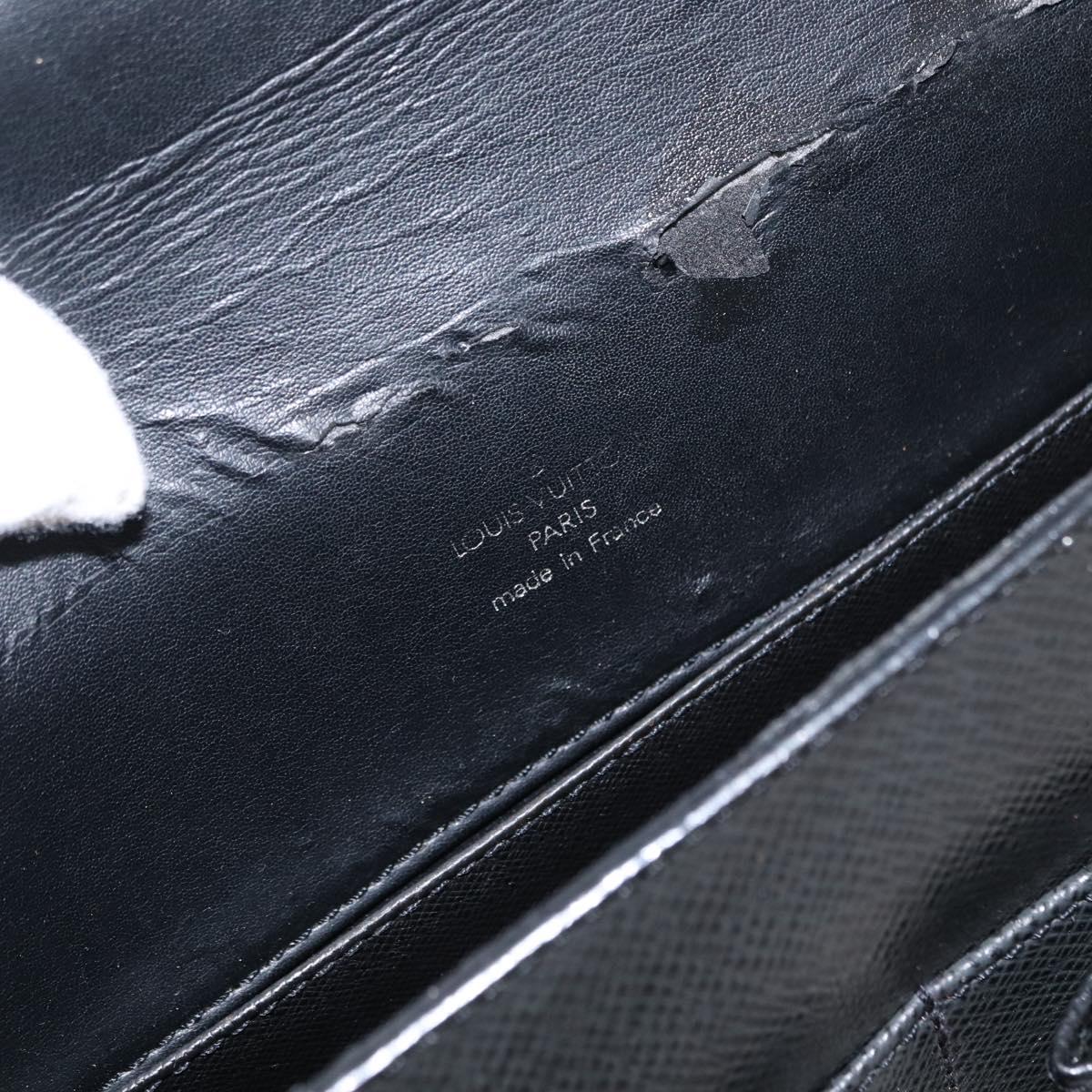 LOUIS VUITTON Taiga Serviette Kazan Business Bag Ardoise M30802 LV Auth bs31723