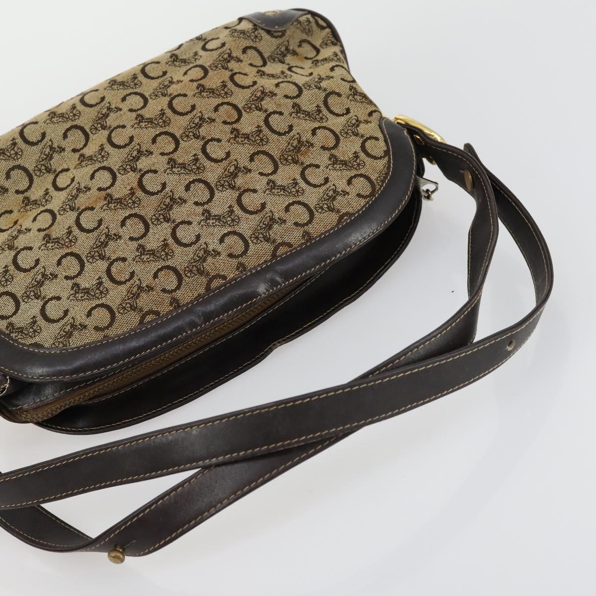 CELINE Macadam Canvas Shoulder Bag 3 Set Brown Red Auth bs31735
