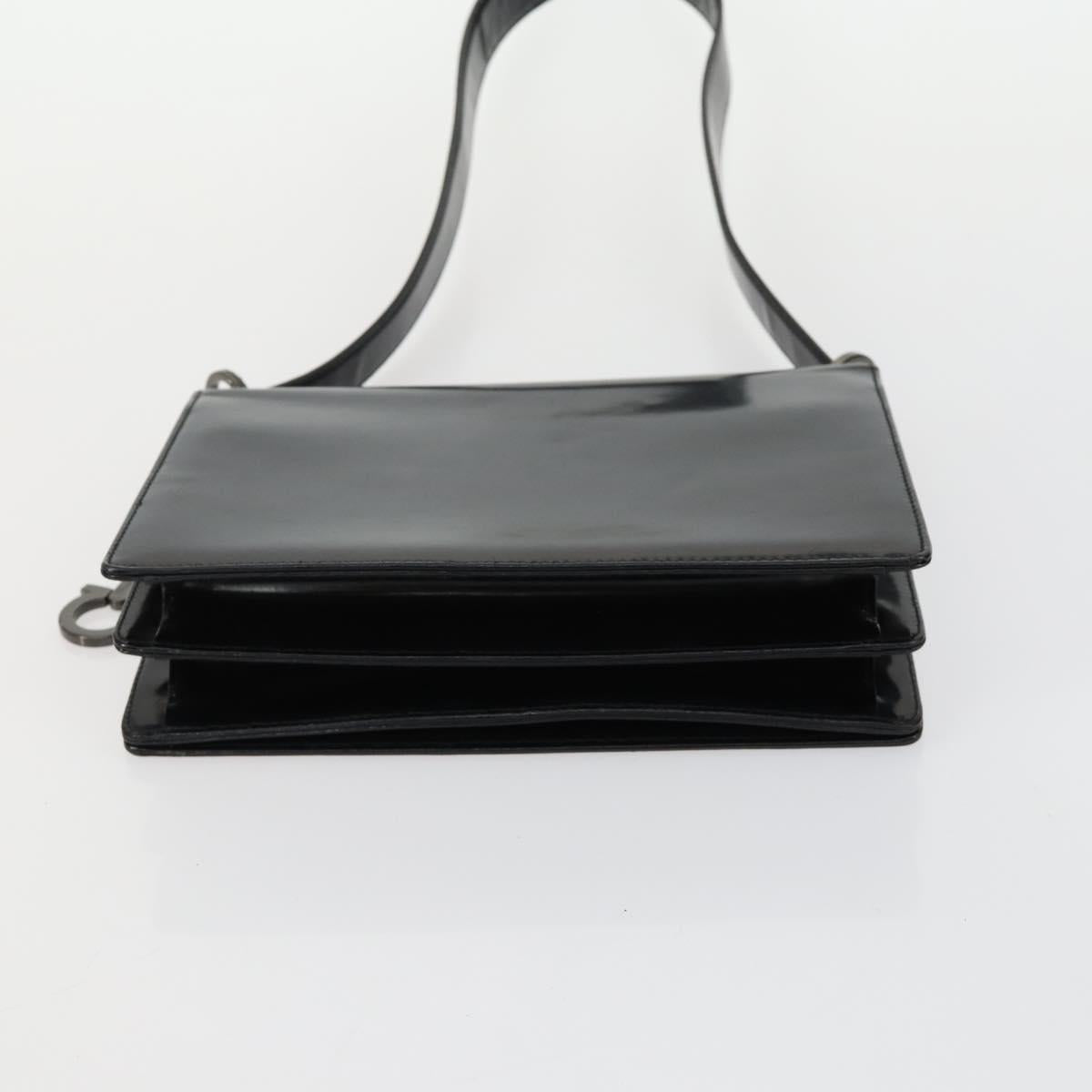 Salvatore Ferragamo Shoulder Bag Nylon Leather 3 Set Black Beige Auth bs31740