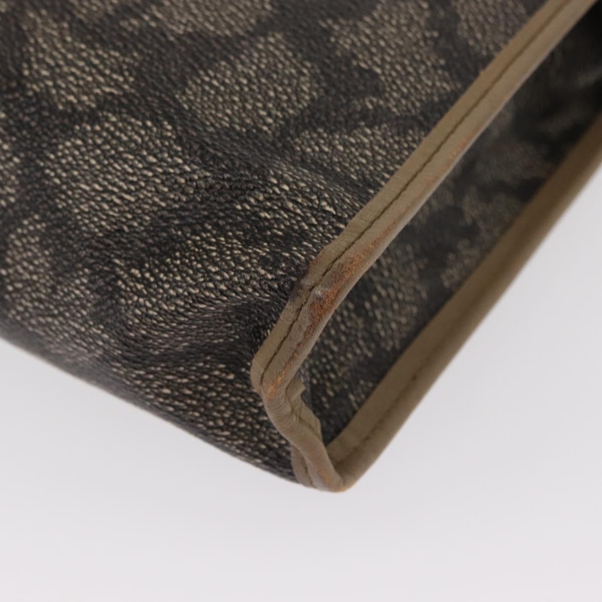 SAINT LAURENT Clutch Bag PVC Leather Beige Gray Auth bs31751