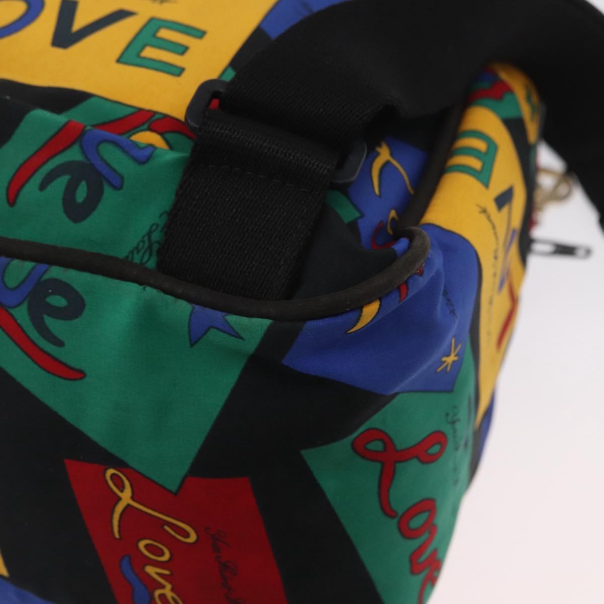 SAINT LAURENT Backpack Nylon Multicolor Gold Auth bs31764