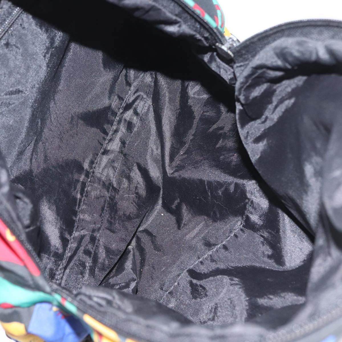 SAINT LAURENT Backpack Nylon Multicolor Gold Auth bs31764