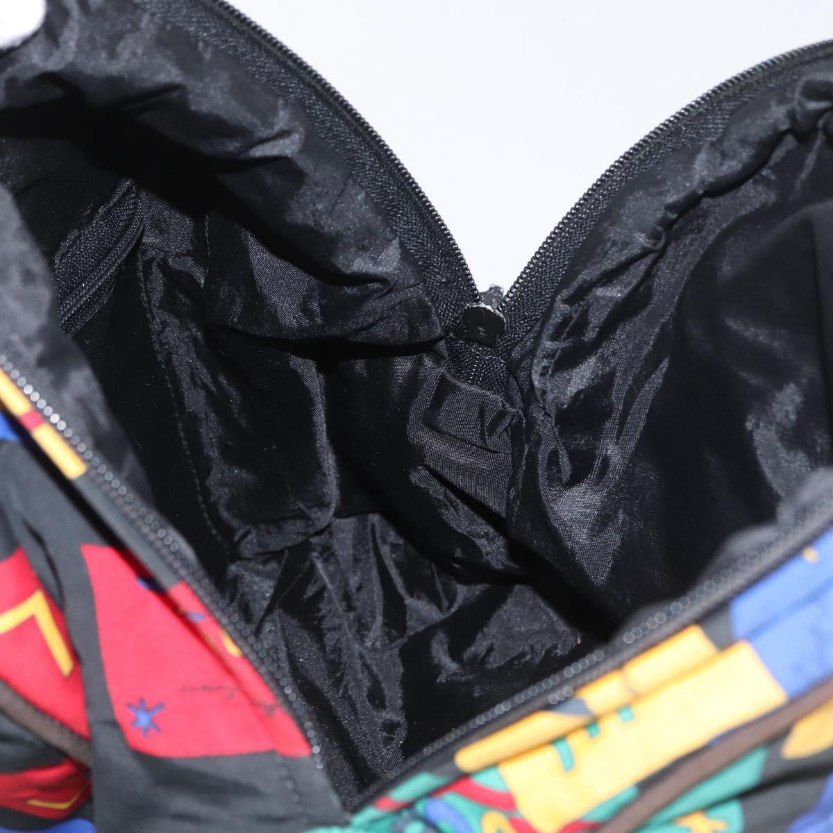 SAINT LAURENT Backpack Nylon Multicolor Gold Auth bs31764