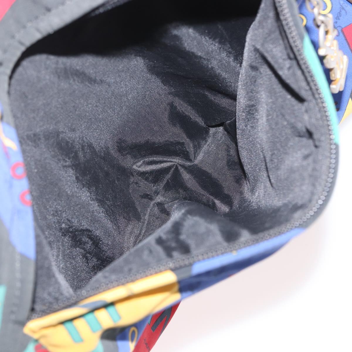 SAINT LAURENT Backpack Nylon Multicolor Gold Auth bs31764