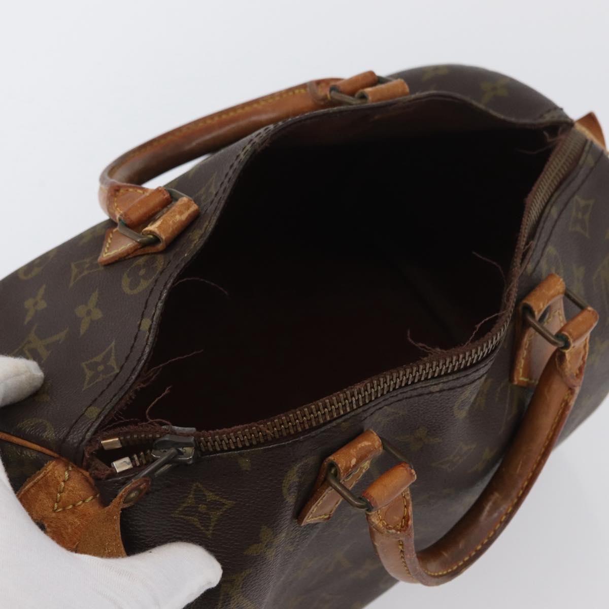 LOUIS VUITTON Monogram Speedy 30 Hand Bag M41526 LV Auth bs31769