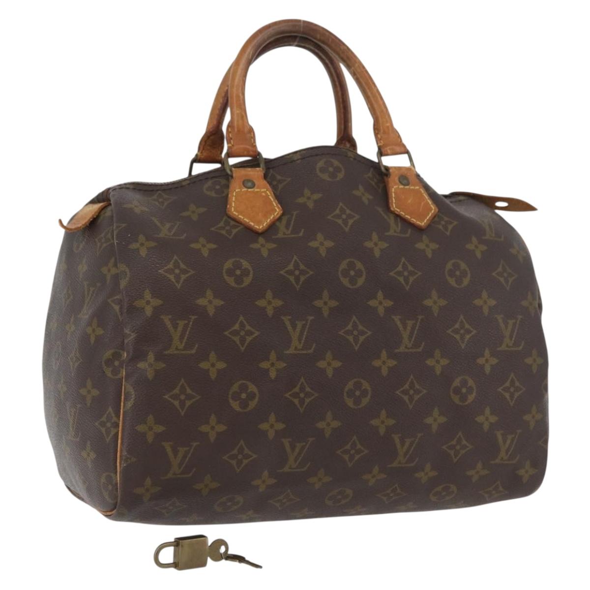 LOUIS VUITTON Monogram Speedy 30 Hand Bag M41526 LV Auth bs31769