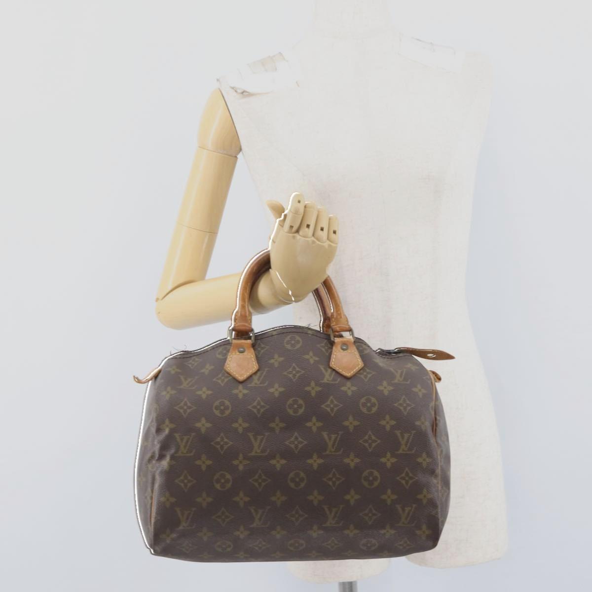 LOUIS VUITTON Monogram Speedy 30 Hand Bag M41526 LV Auth bs31769