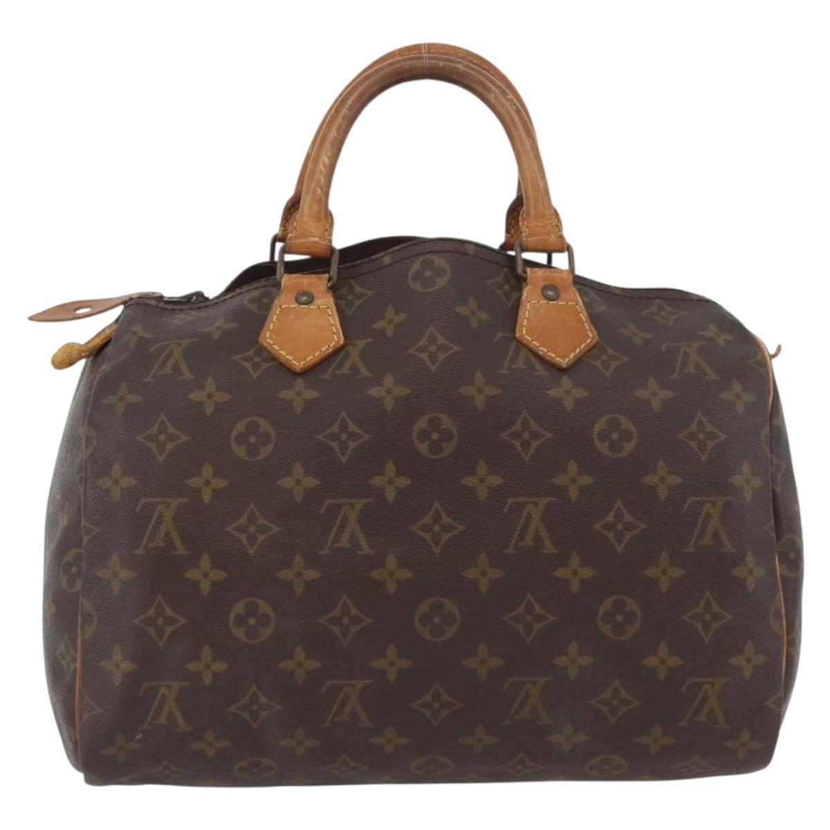 LOUIS VUITTON Monogram Speedy 30 Hand Bag M41526 LV Auth bs31769