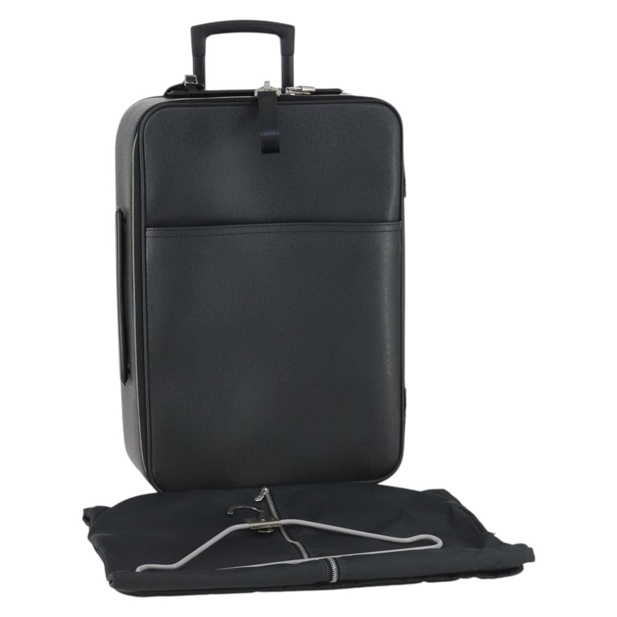 LOUIS VUITTON Taiga Pegas 55 Suitcase Black Boreal M32666 LV Auth bs31775