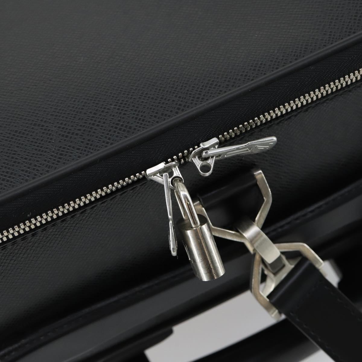 LOUIS VUITTON Taiga Pegas 55 Suitcase Black Boreal M32666 LV Auth bs31775