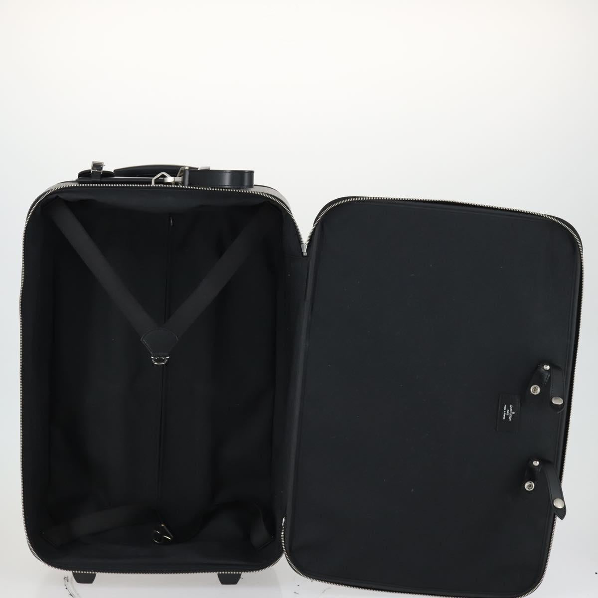 LOUIS VUITTON Taiga Pegas 55 Suitcase Black Boreal M32666 LV Auth bs31775