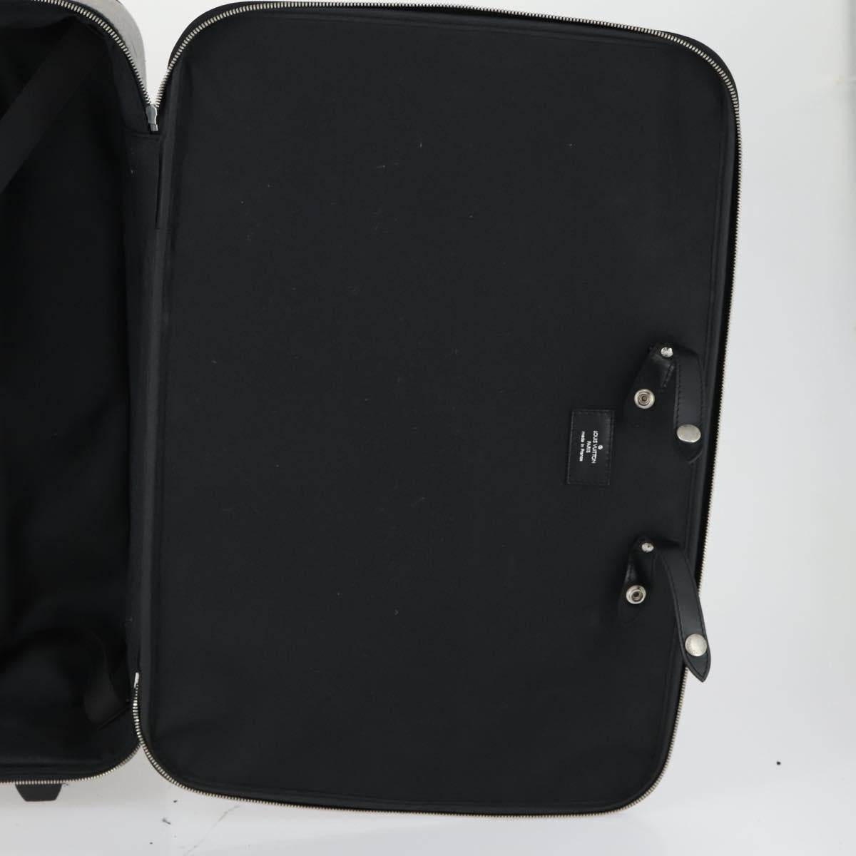 LOUIS VUITTON Taiga Pegas 55 Suitcase Black Boreal M32666 LV Auth bs31775