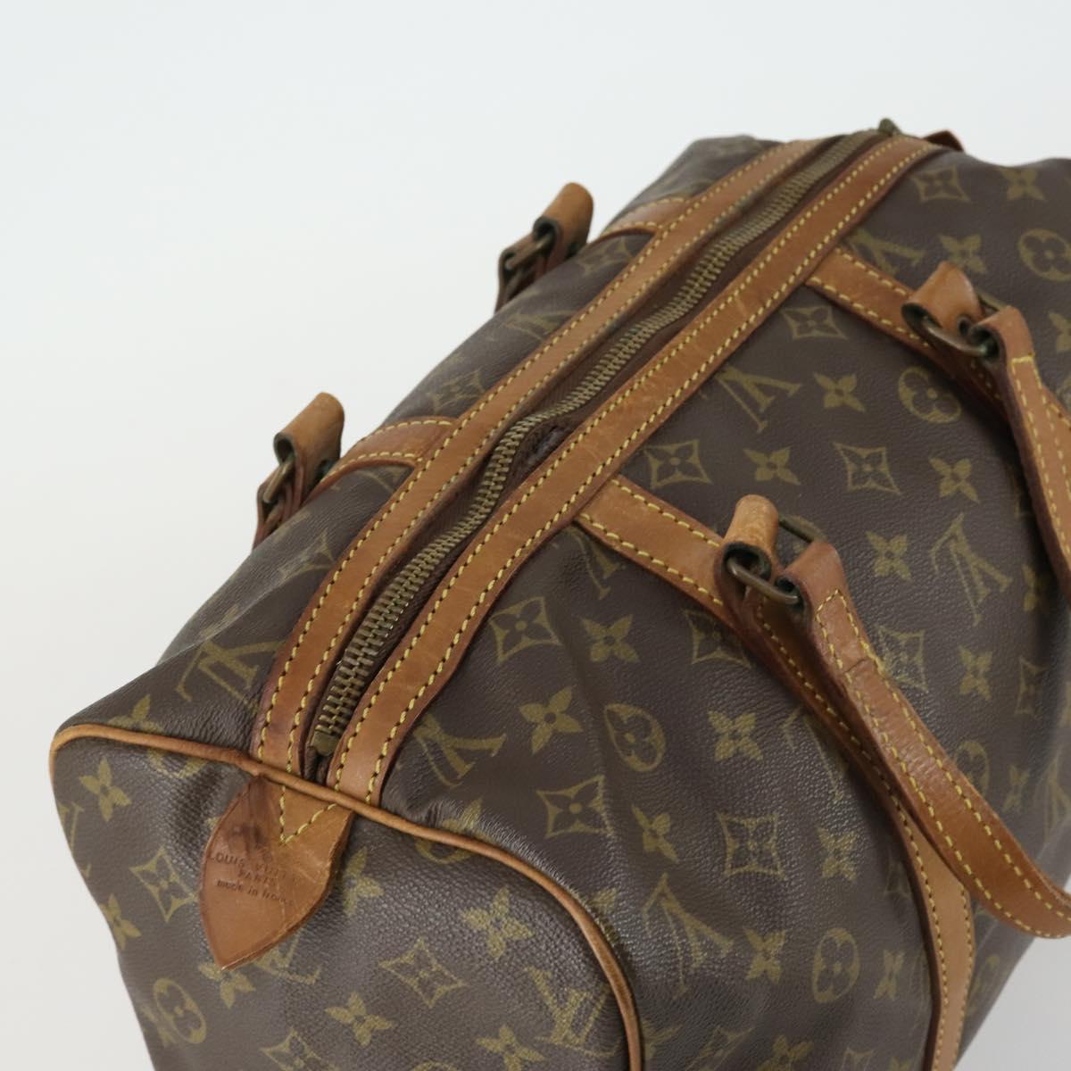LOUIS VUITTON Monogram Sac Souple 35 Boston Bag M41626 LV Auth bs31783