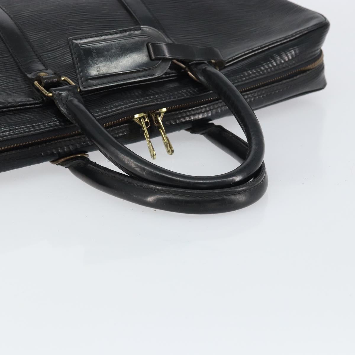 LOUIS VUITTON Epi Porte Documents Voyage Bag Black M40321 LV Auth bs31789