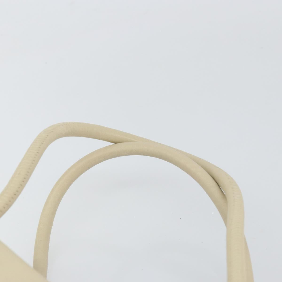 CHANEL Camelia Tote Bag Leather Beige Gold CC Auth bs31794A