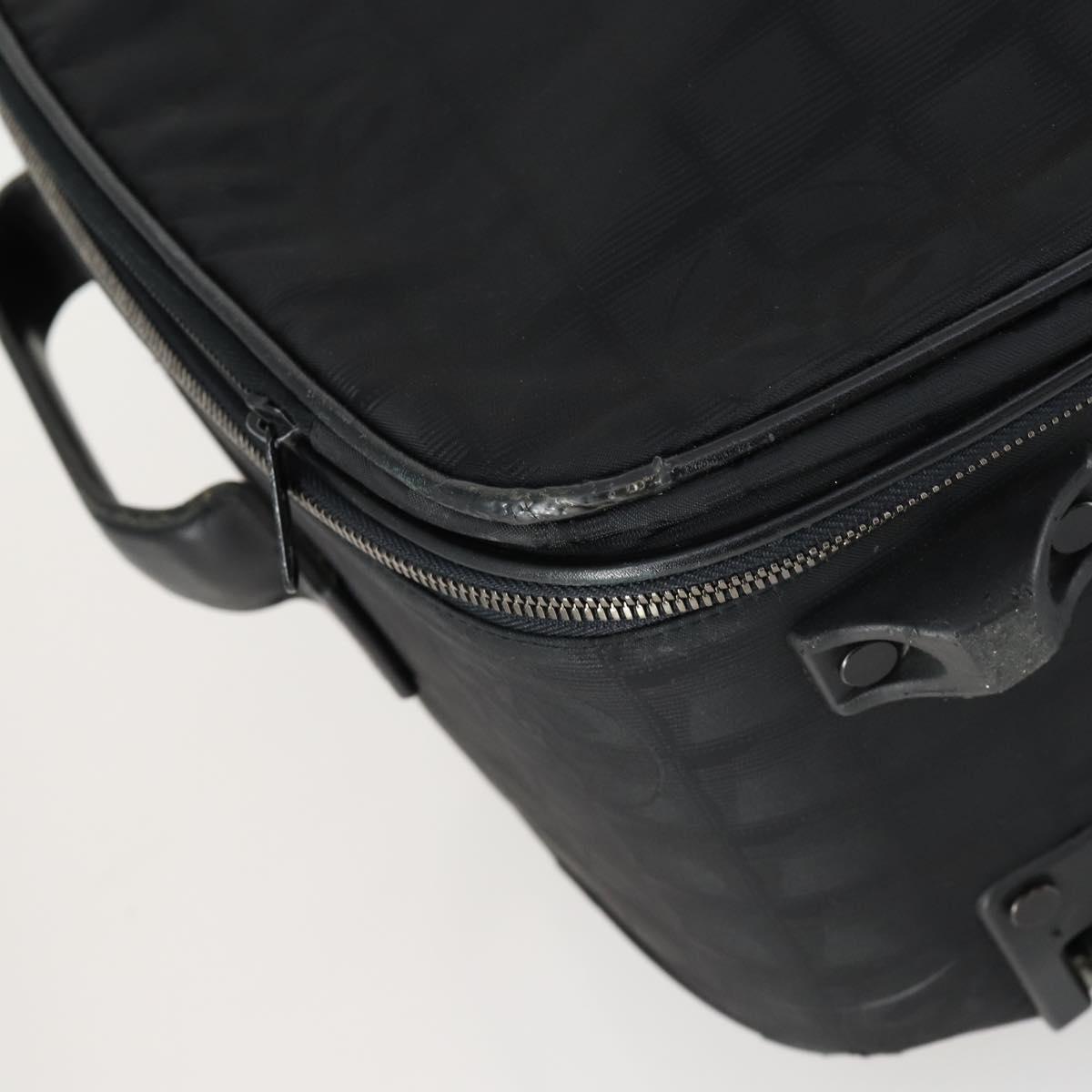 CHANEL New Travel Line Suitcase Nylon Black CC Auth bs31796