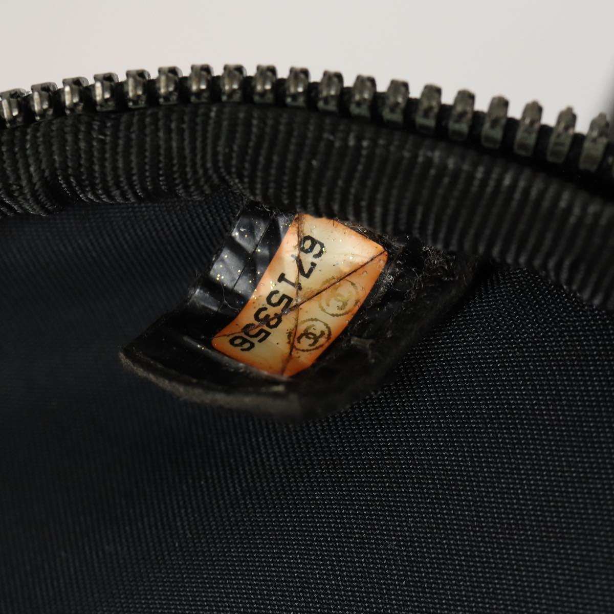 CHANEL New Travel Line Suitcase Nylon Black CC Auth bs31796