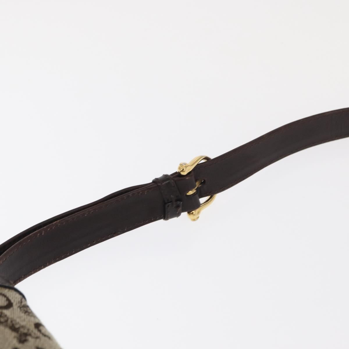 CELINE C Sulky Shoulder Bag Canvas Brown Gold Auth bs31808
