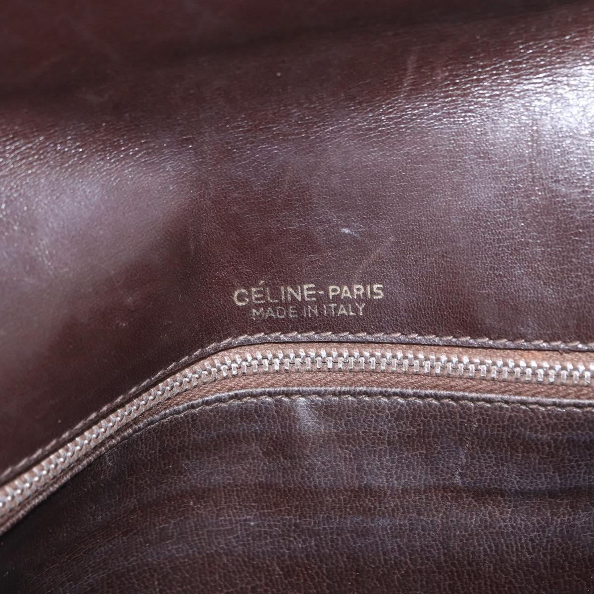 CELINE C Sulky Shoulder Bag Canvas Brown Gold Auth bs31812