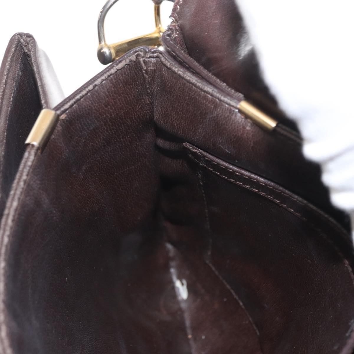 CELINE C Sulky Shoulder Bag Canvas Brown Gold Auth bs31812