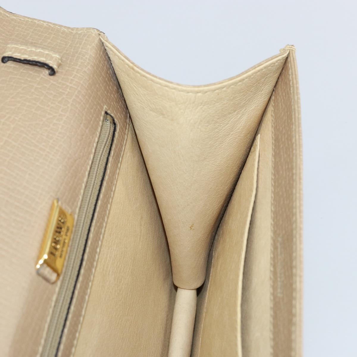 LOEWE Barcelona Hand Bag Leather Beige Auth bs31817