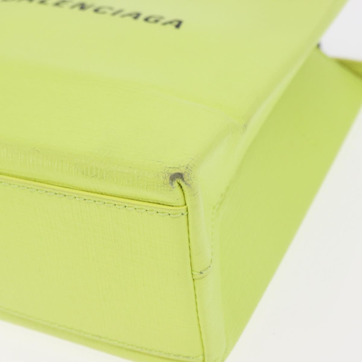 BALENCIAGA Tote Bag Leather 2way Yellow 572411 Auth bs31818