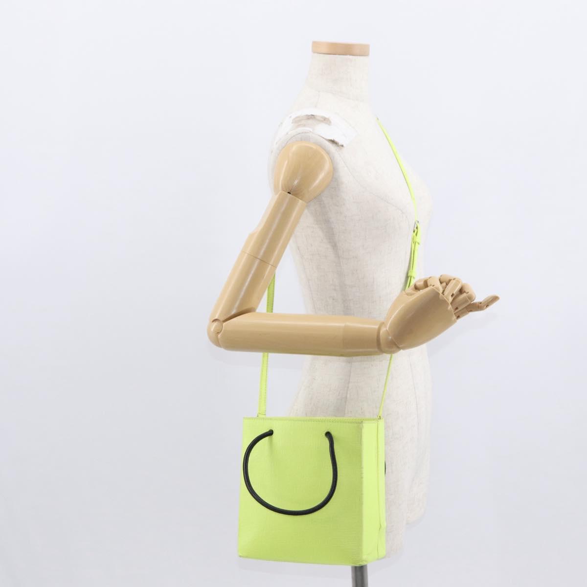 BALENCIAGA Tote Bag Leather 2way Yellow 572411 Auth bs31818