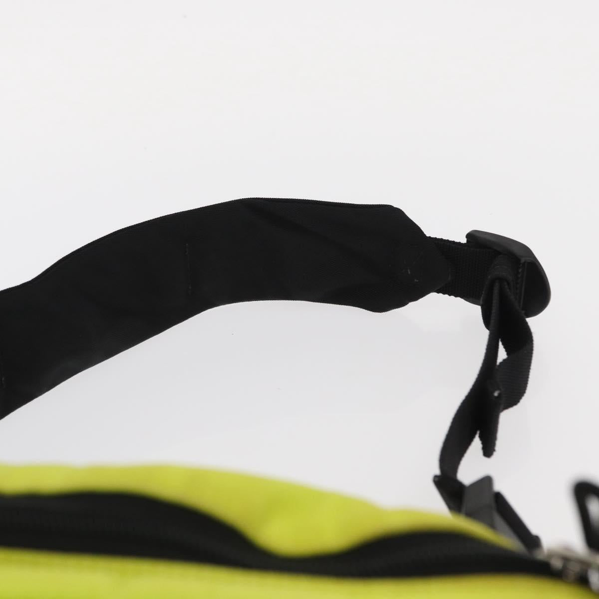 BALENCIAGA Waist bag Nylon Yellow Silver 567041 Auth bs31819