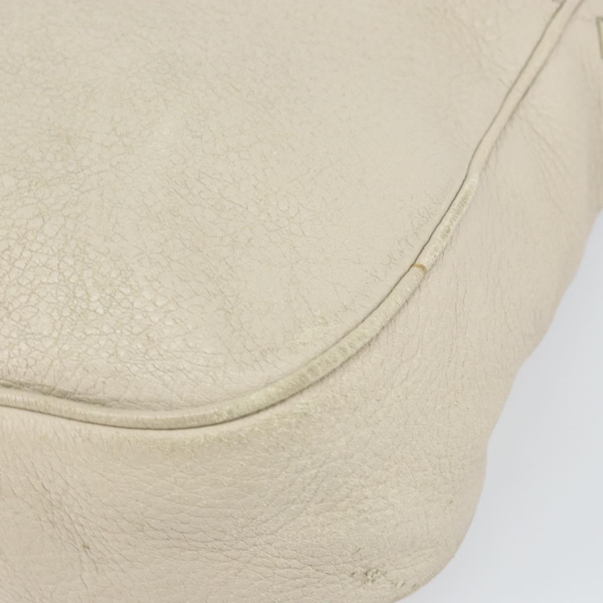 BOTTEGA VENETA INTRECCIATO Shoulder Bag Leather Beige Auth bs31827