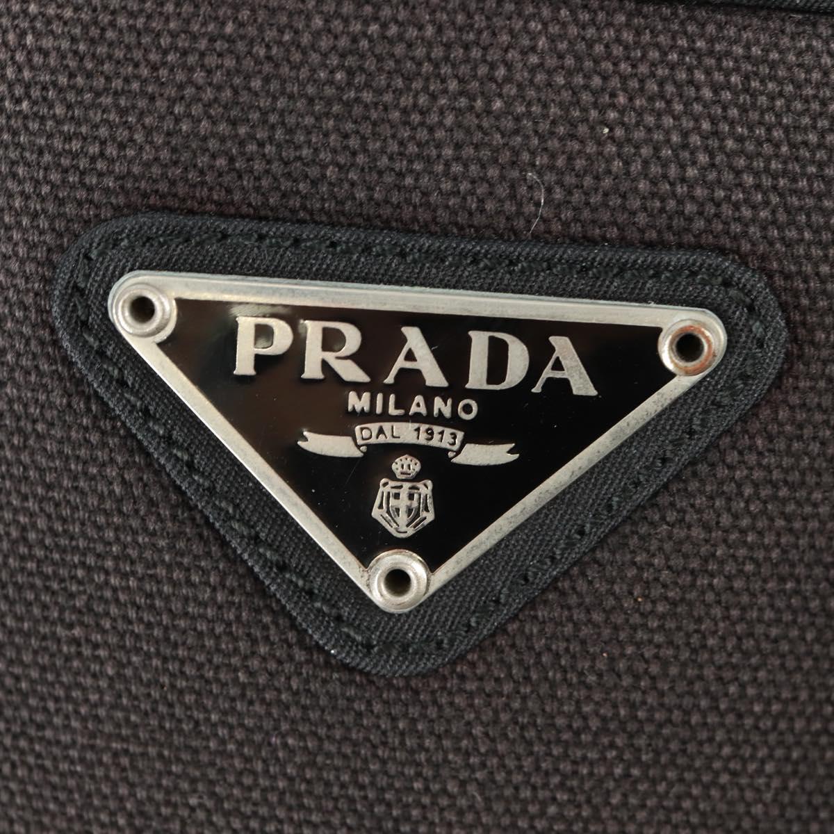 PRADA Backpack Nylon Black Silver Auth bs31838