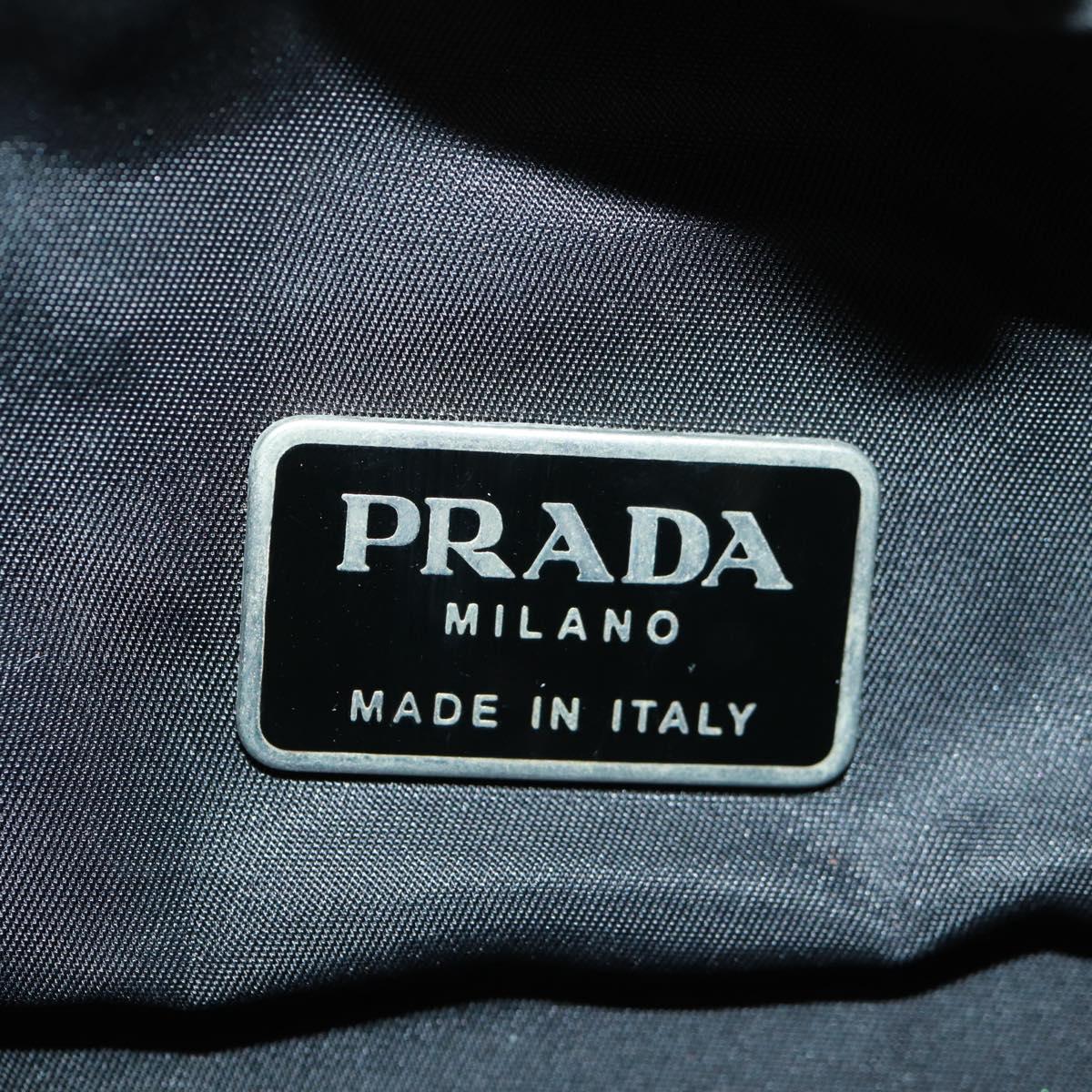 PRADA Backpack Nylon Black Silver Auth bs31838