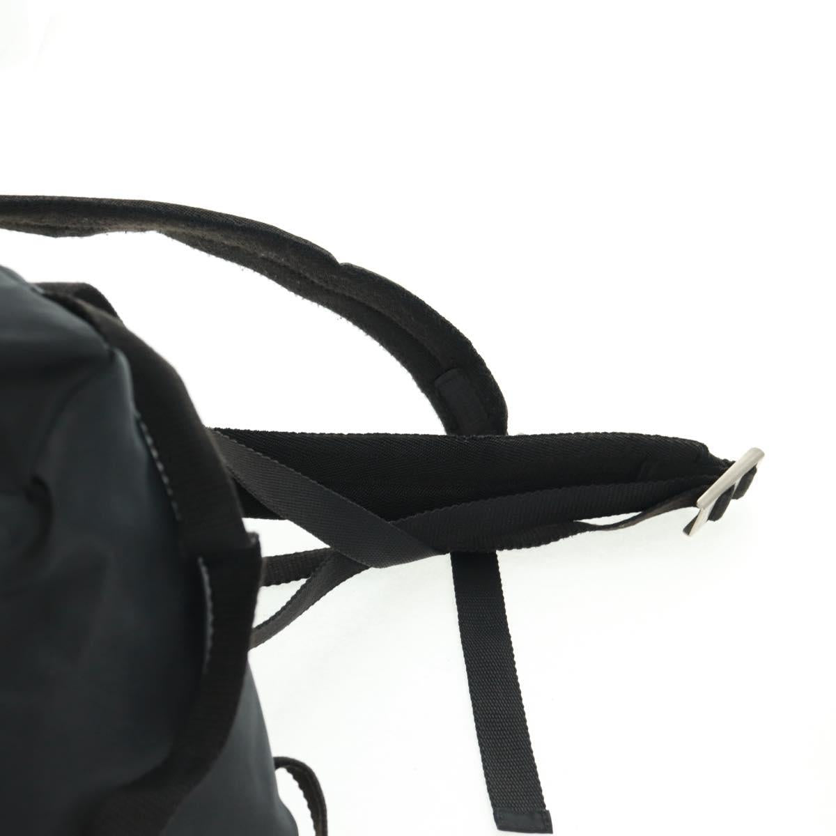 PRADA Backpack Nylon Black Silver Auth bs31838
