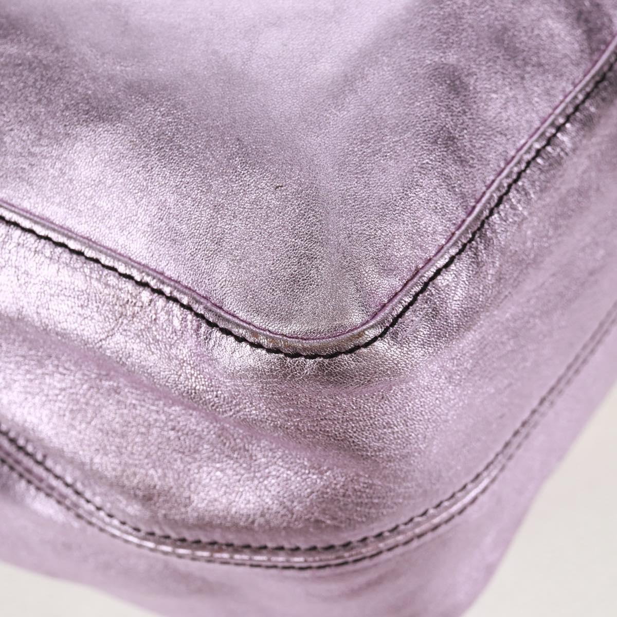 VALENTINO Hand Bag Leather Pink Gold Auth bs31839