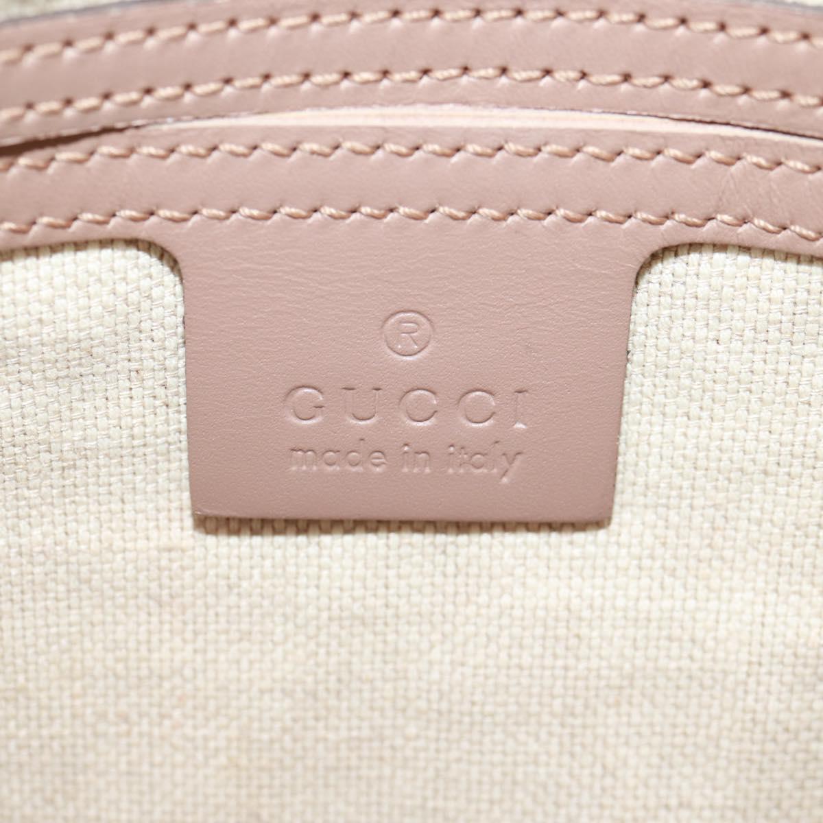 GUCCI GG Supreme Shoulder Bag PVC Pink Gold 201732 Auth bs31845