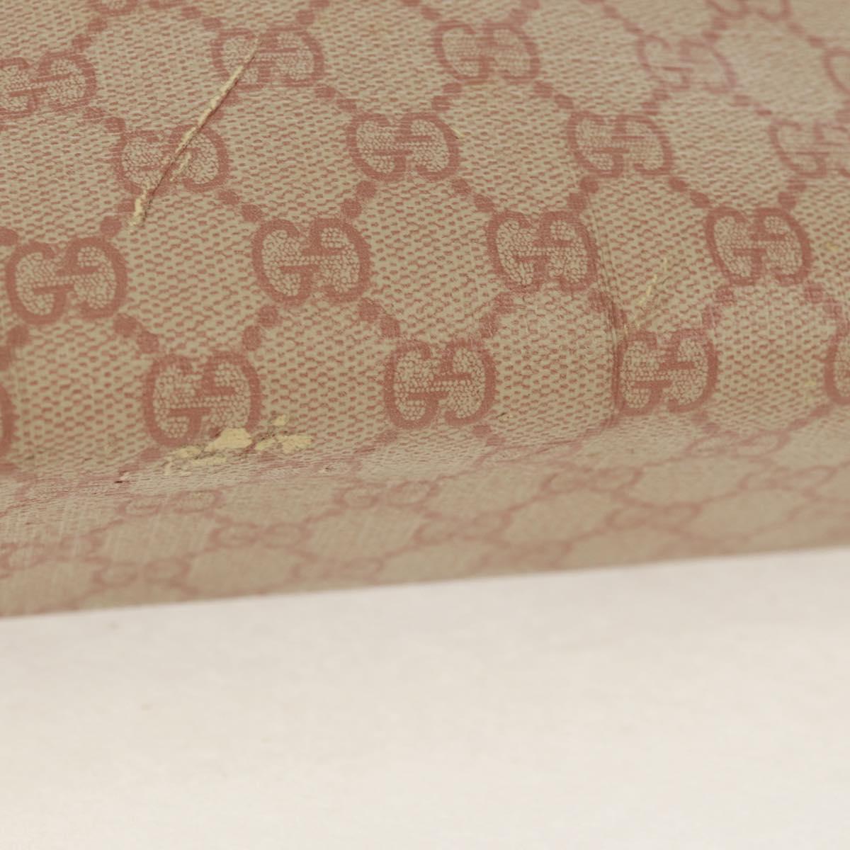 GUCCI GG Supreme Shoulder Bag PVC Pink Gold 201732 Auth bs31845