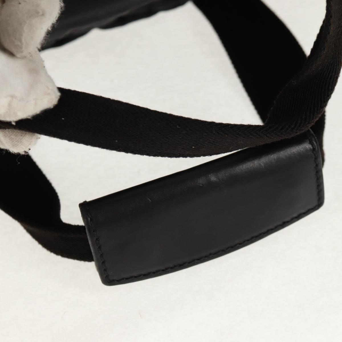 GUCCI Boston Bag Nylon Black Silver 122324 Auth bs31848