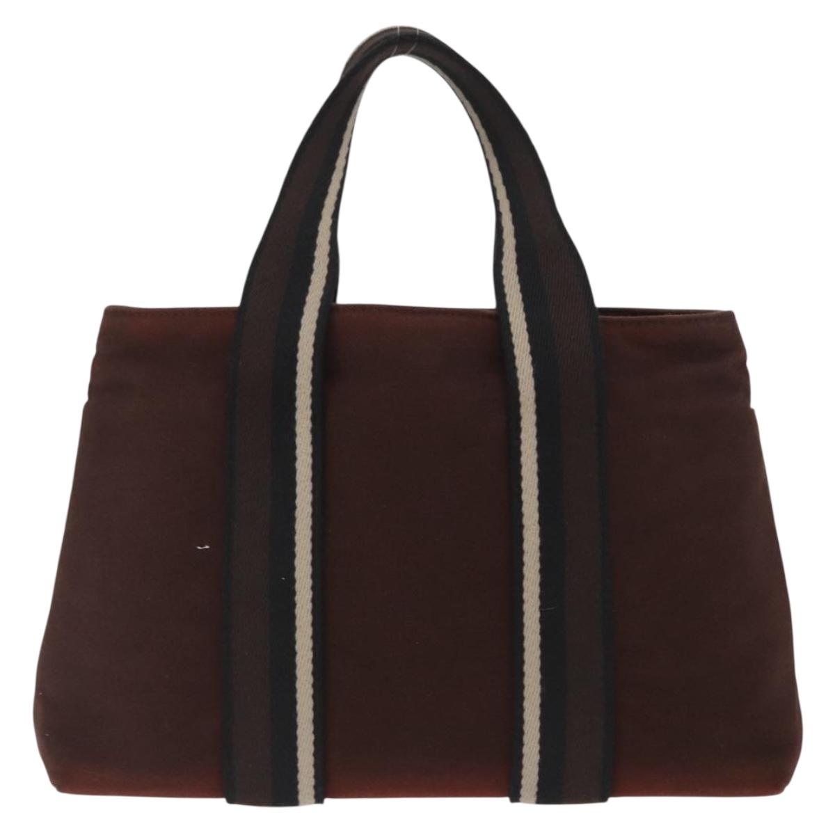 HERMES Toroca Horizontal PM Hand Bag Canvas Brown Auth bs31853