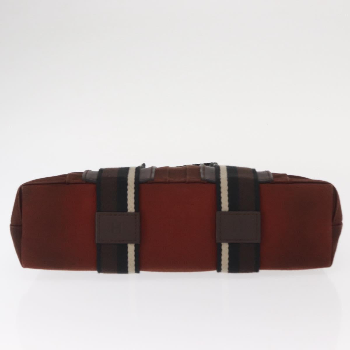 HERMES Toroca Horizontal PM Hand Bag Canvas Brown Auth bs31853
