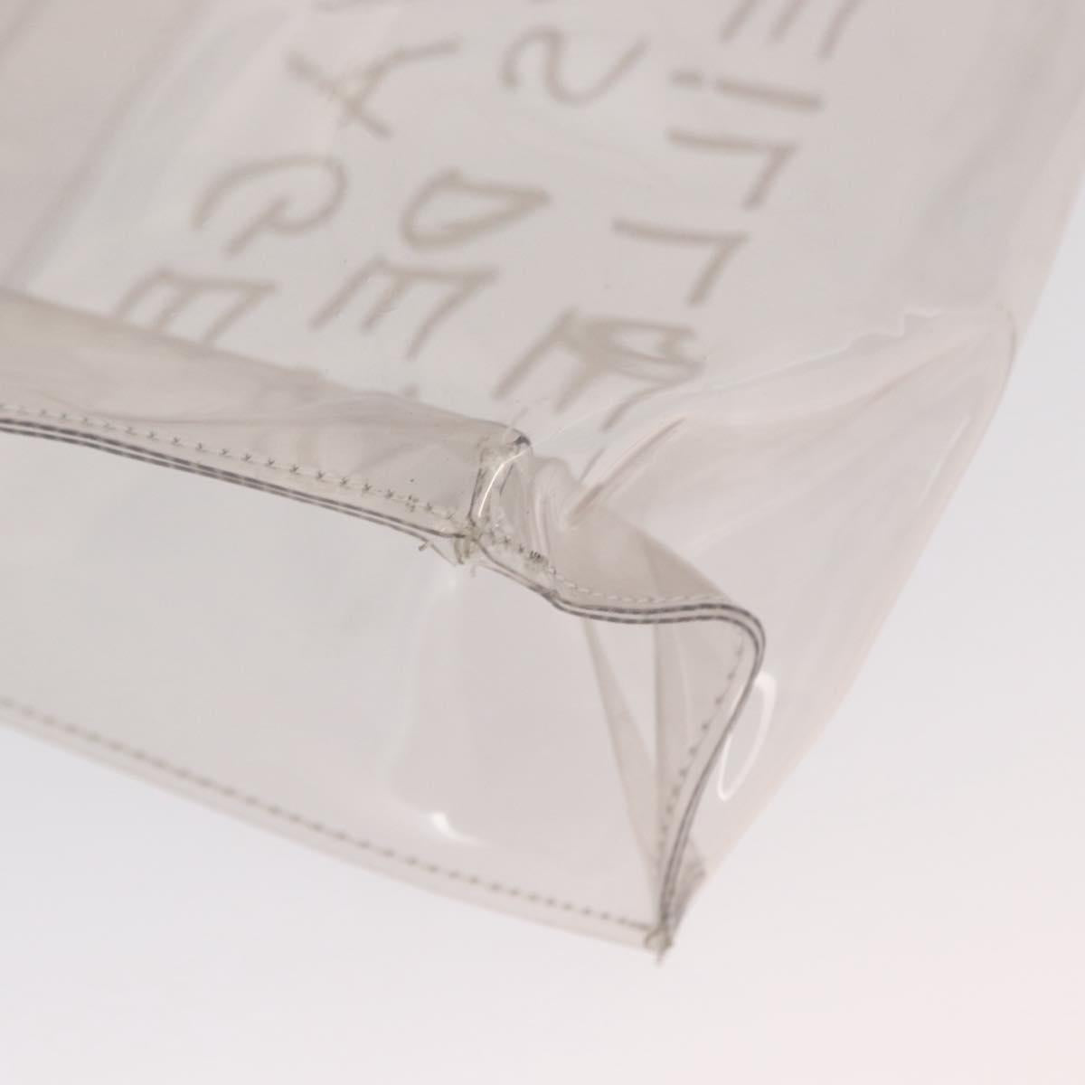 HERMES Vinyl Kelly Hand Bag Vinyl Clear Auth bs31854