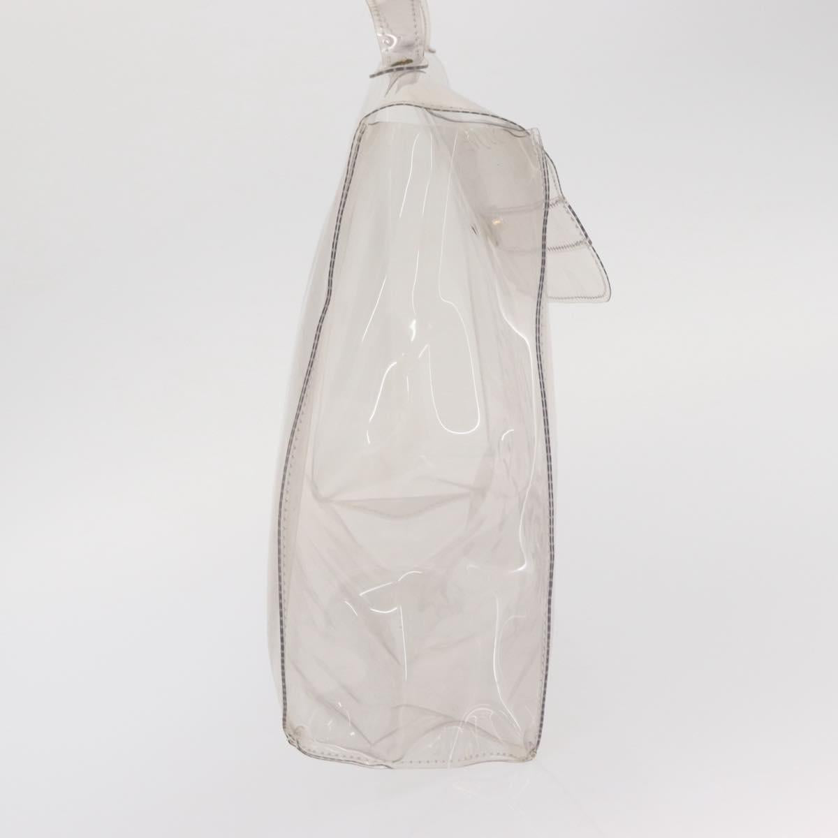 HERMES Vinyl Kelly Hand Bag Vinyl Clear Auth bs31854