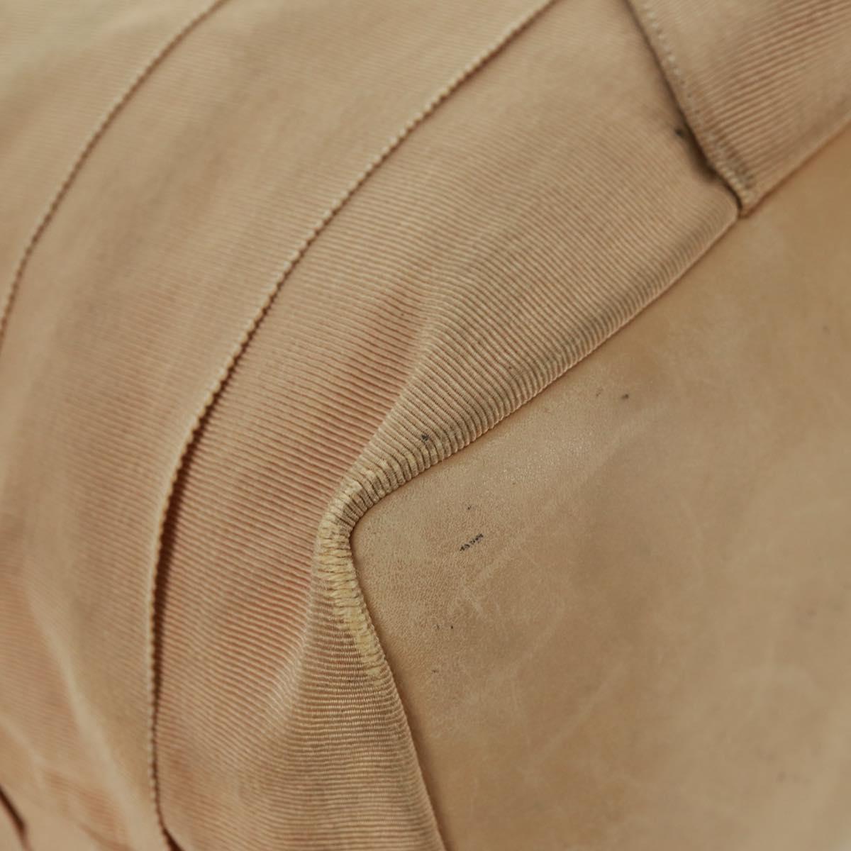 Salvatore Ferragamo Shoulder Bag Canvas Beige Gold Auth bs31859