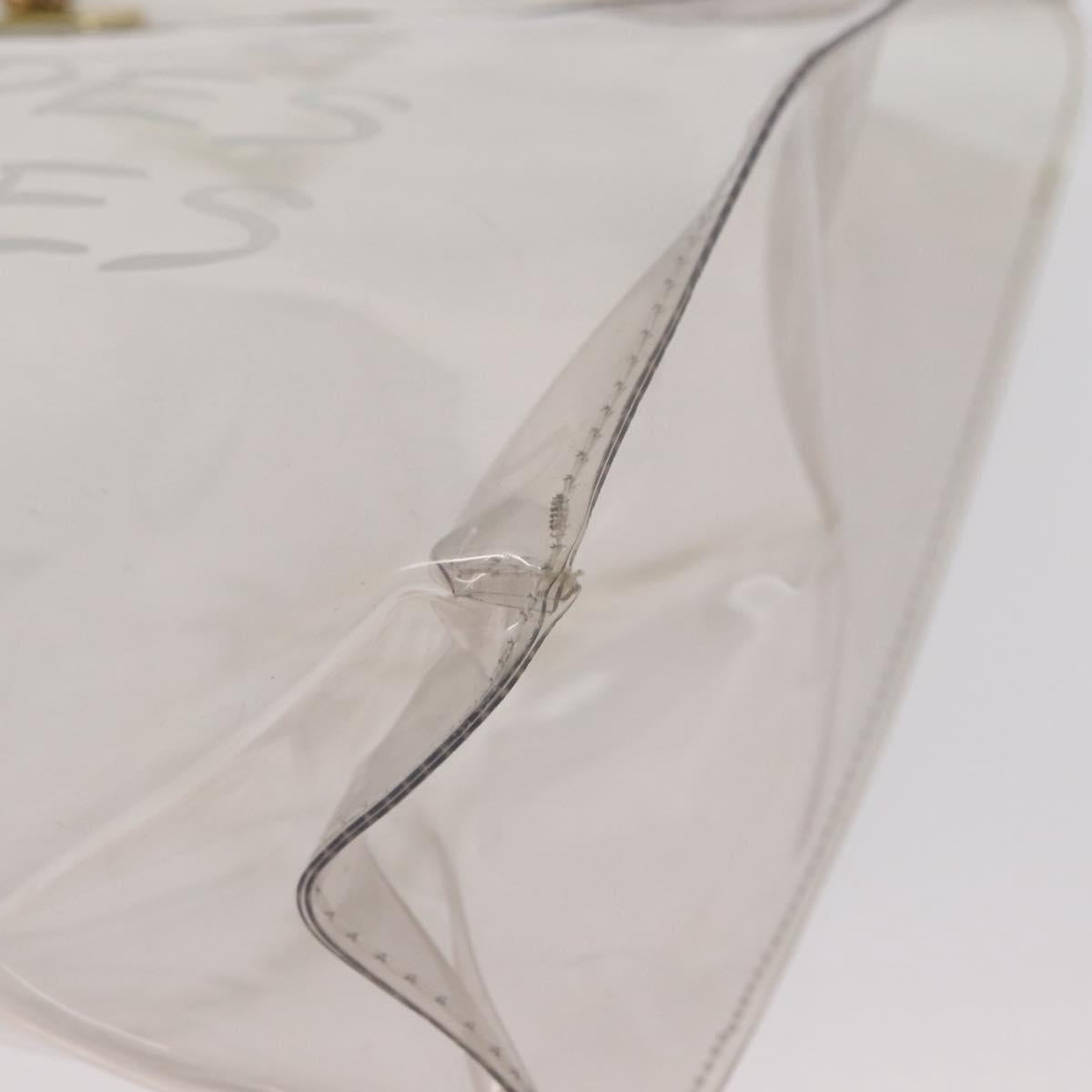 HERMES Vinyl Kelly Hand Bag Vinyl Clear Auth bs31863