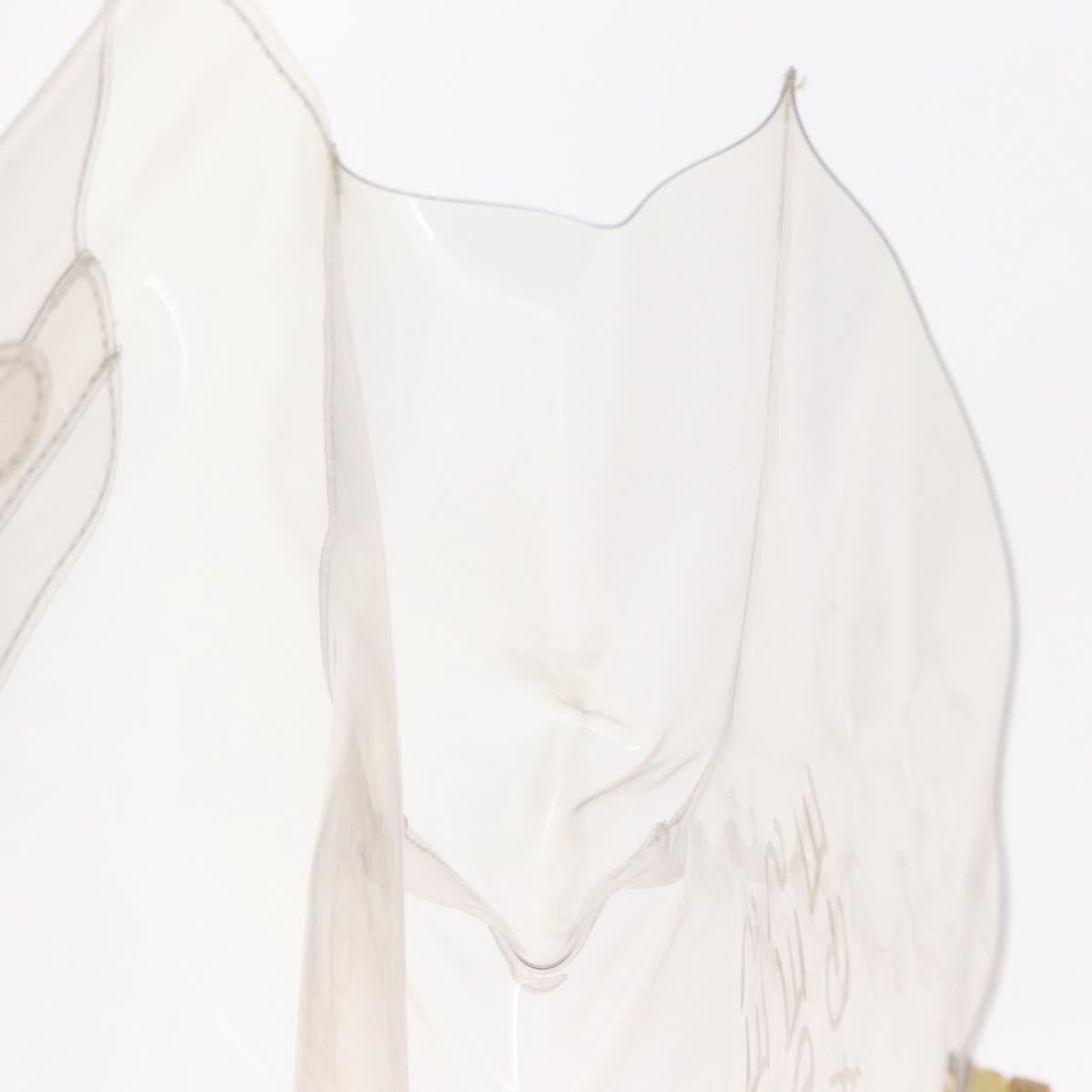HERMES Vinyl Kelly Hand Bag Vinyl Clear Auth bs31863