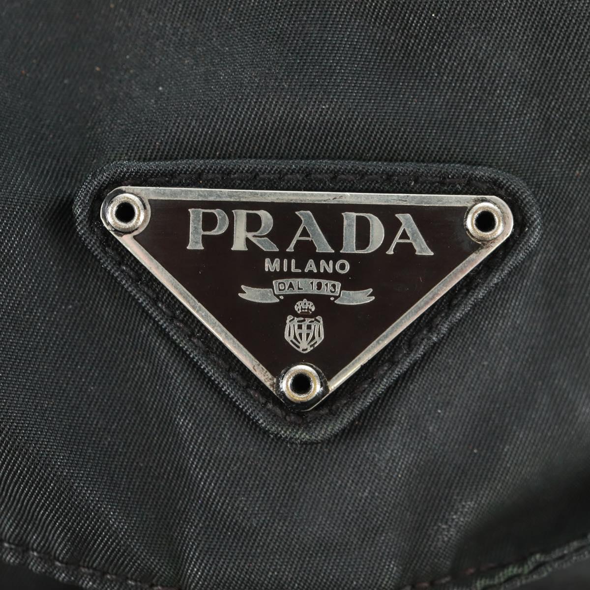 PRADA Backpack Nylon Green Silver Auth bs31871