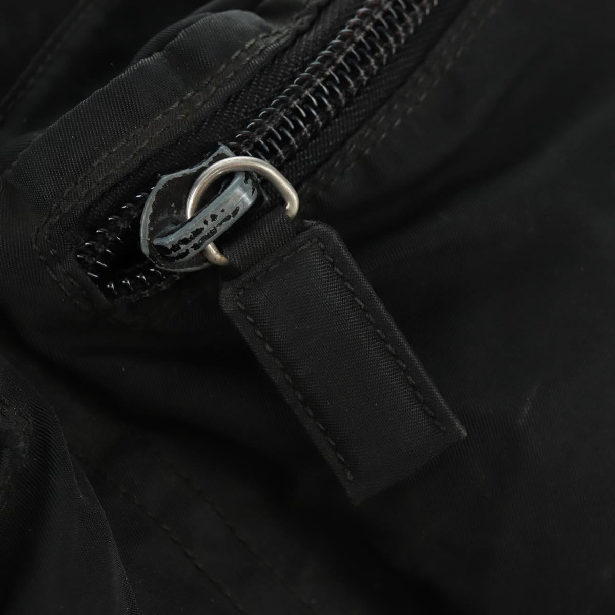 PRADA Backpack Nylon Black Silver Auth bs31873