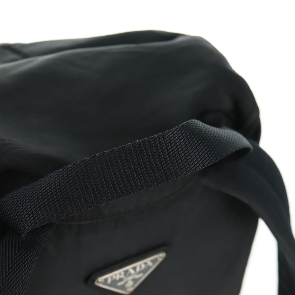 PRADA Backpack Nylon Black Silver Auth bs31873
